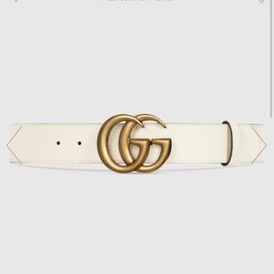 White Gucci Belt